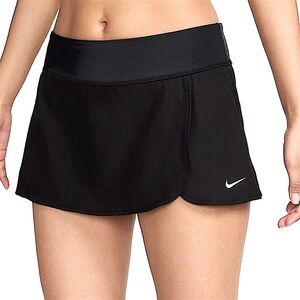 Black Nike Solid Element Stretchy 100% Polyester Swim Skirt Size Large